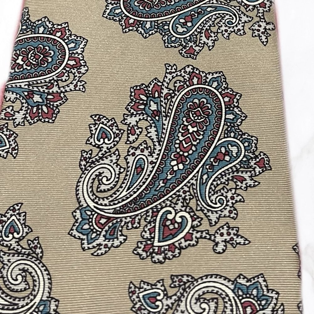 Vintage Christian Dior Men's Paisley 100% Silk‎ Tie, OS - Picture 4 of 4